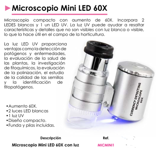 Microscopio Mini LED 60X