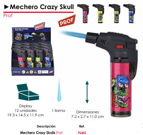 Mechero Crazy Skulls  - Prof