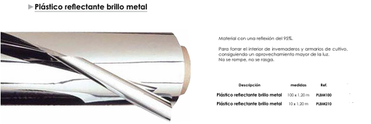Plástico reflectante brillo metal