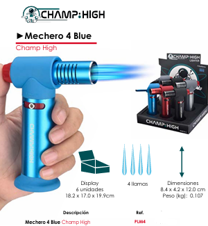 Mechero 4 Blue Champ High