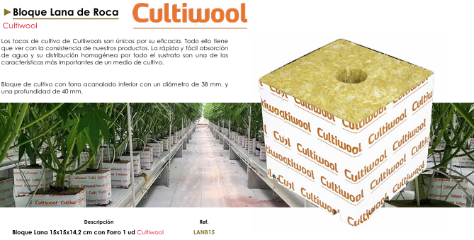 Bloque Lana de Roca - Cultiwool