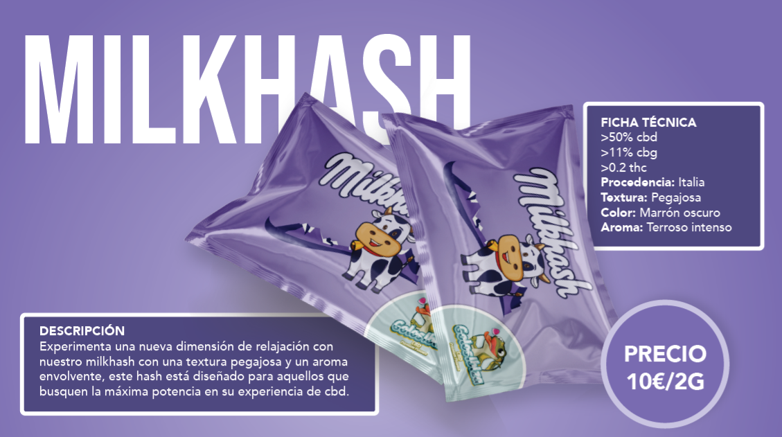 Milkhash: Una Nueva Dimensión de Relajación . Aroma Terroso Intenso -  Potencia Máxima