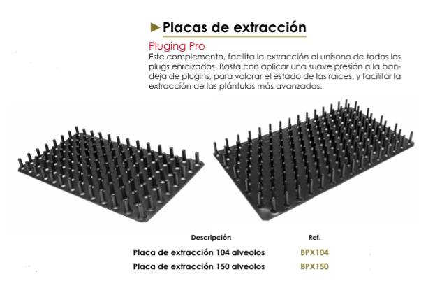 Placas de extracción - Pluging Pro