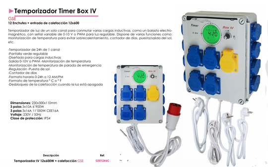 Temporizador Timer Box IV - GSE
