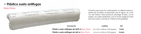Plástico suelo antifugas - Easy Grow