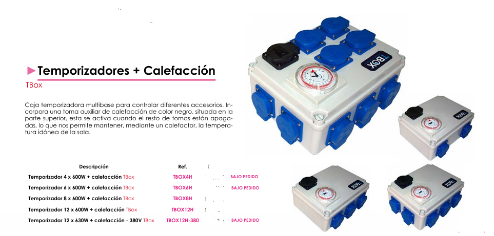 Temporizadores + Calefacción TBOX