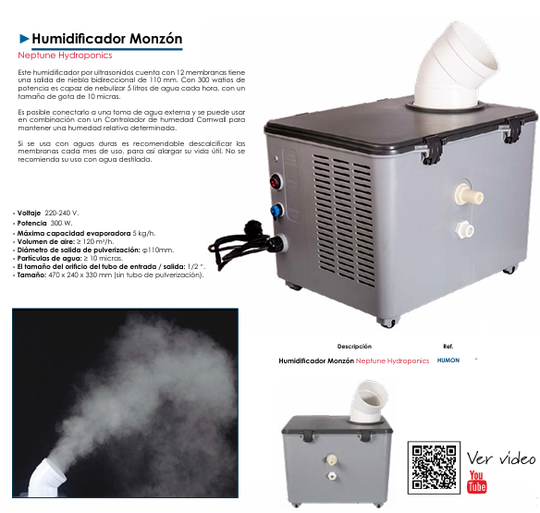 Humidificador Monzón -  Neptune Hydroponics