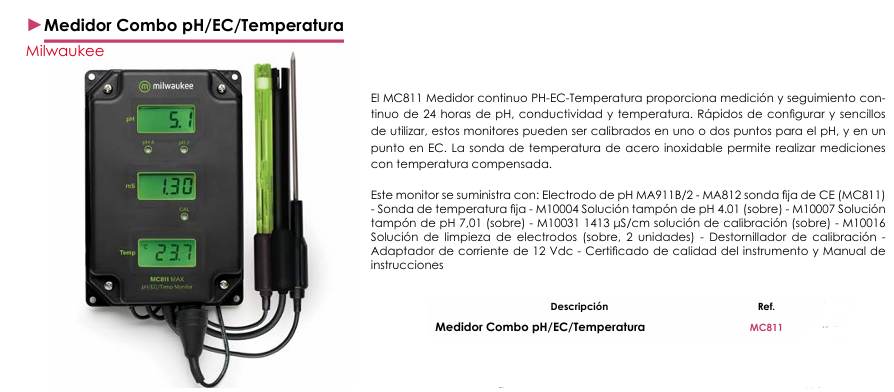 Medidor Combo pH/EC/Temperatura - Milwaukee