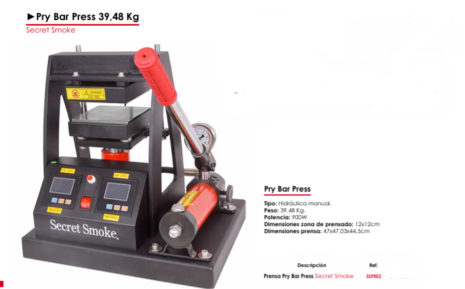 Pry Bar Press 39,48 Kg - Secret Smoke