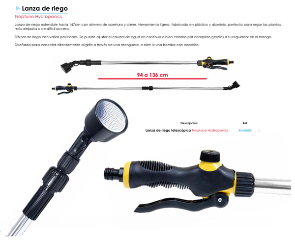 Lanza De Riego Telescópica - Neptune Hydroponics