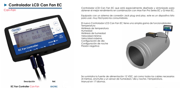 Controlador LCD Can-Fan EC