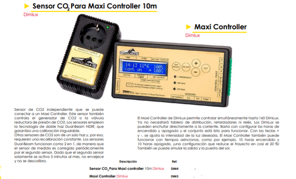 Sensor de CO₂ para Maxi Controller (10m) -  Dimlux