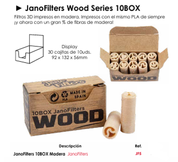 JanoFilters Wood Series 10BOX