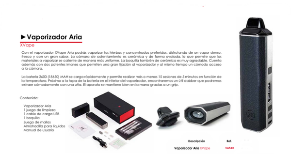 Vaporizador Aria XVape