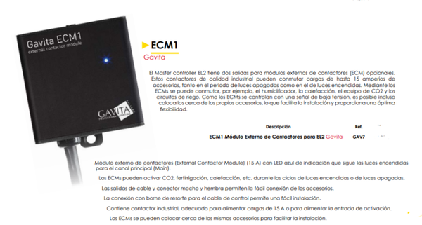 Módulo de Contactores Externos ECM1 Gavita