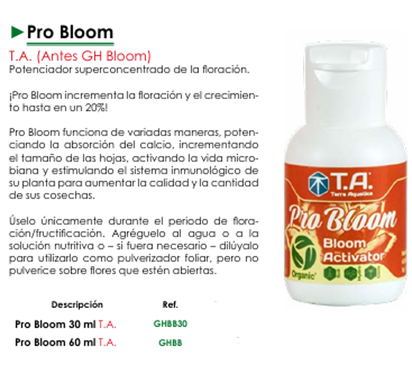 Pro Bloom T.A. (Antes GH Bloom)