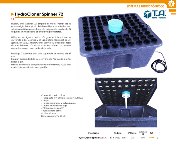 HydroCloner Spinner 72 - T.A.