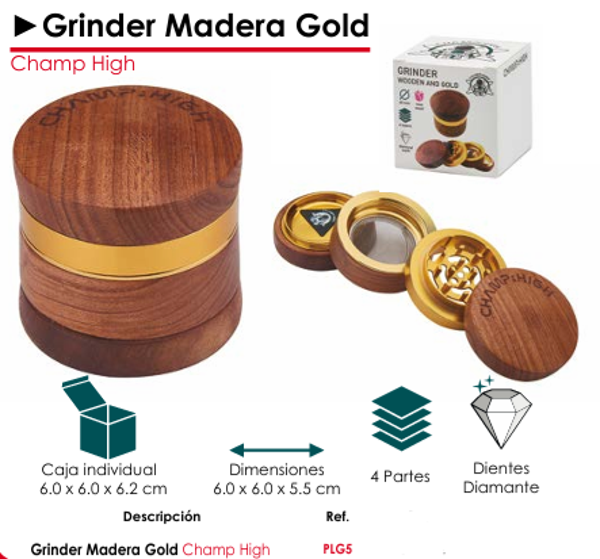 Grinder Madera Gold -  Champ High