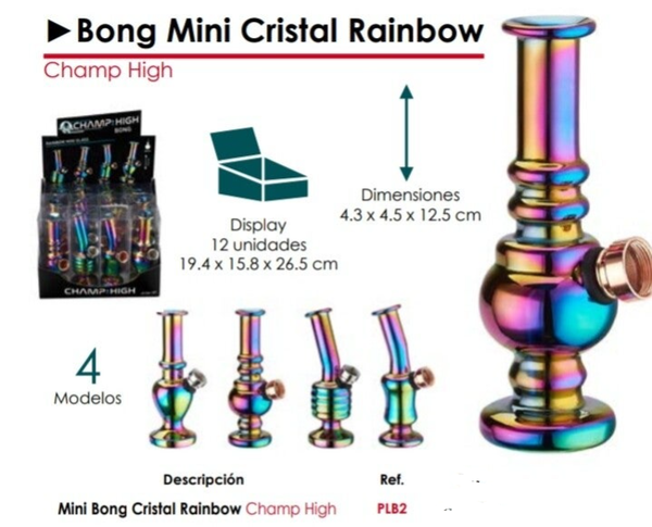 Bong Mini Cristal Rainbow - Champ High