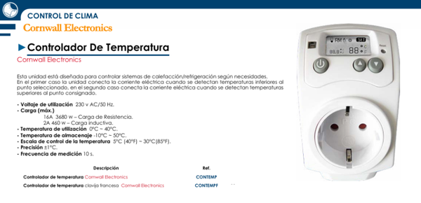 Controlador de Temperatura Cornwall Electronics