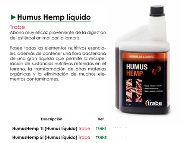 Humus Hemp líquido - Trabe