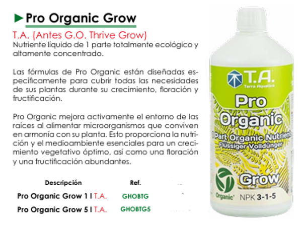 Pro Organic Grow T.A. (Antes G.O. Thrive Grow)