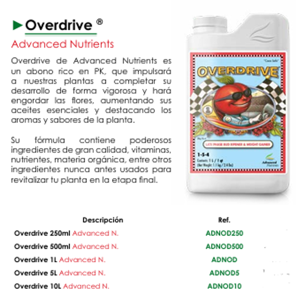 Overdrive ®  Advanced Nutrients