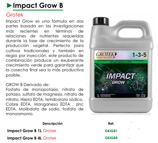 Impact Grow B -  Grotek