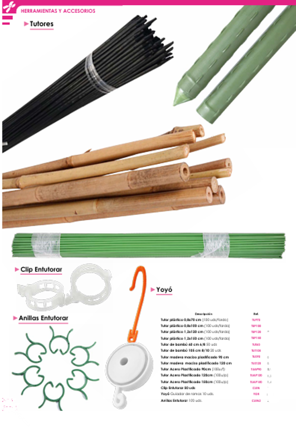 Tutores y Accesorios