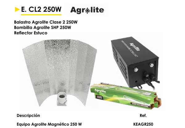 Equipo de Iluminación Agrolite Magnético 250W