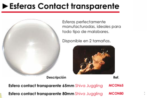 Esferas Contact transparente