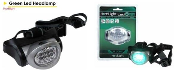 Linterna Frontal LED Verde Hortilight