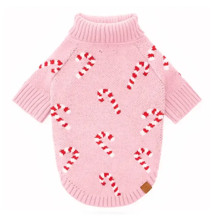KERST - Candy Canes  Blushroze- dogsweater