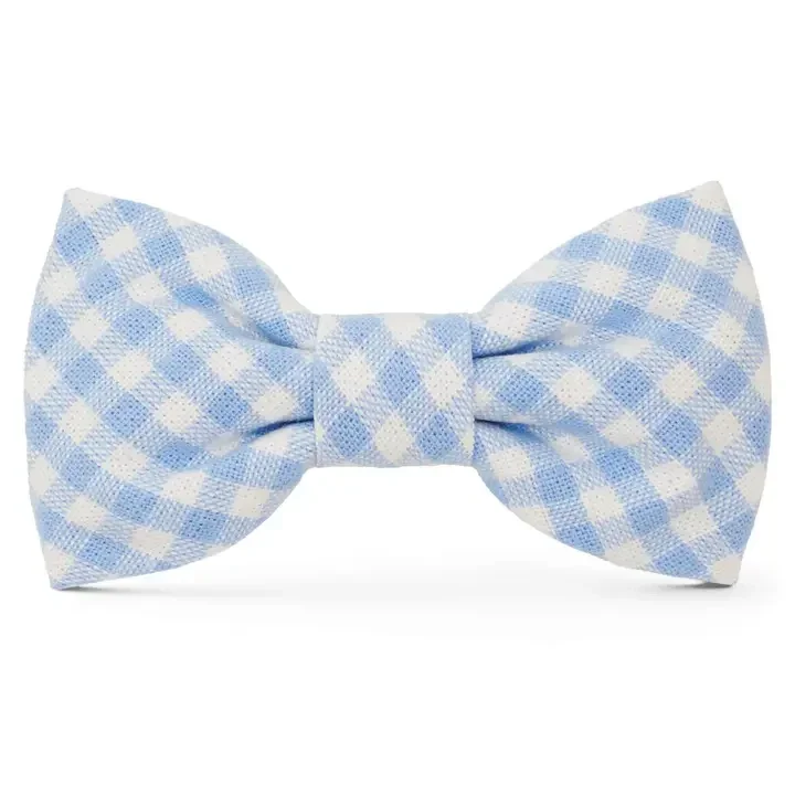 Skyblue Gingham Dogbow