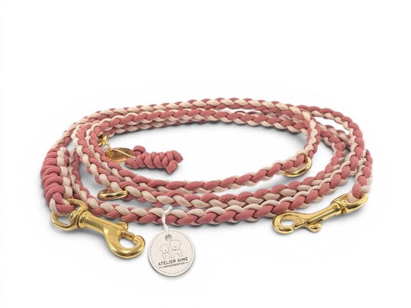 ATELIER AIME - Handvrije verstelbare gevlochten lijn Coral Pearl