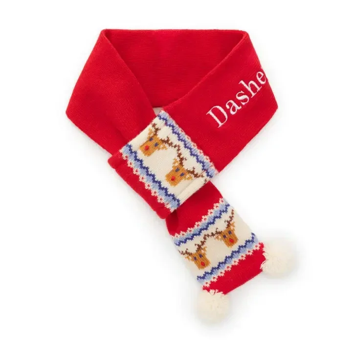 KERST - Reindeer Faire Isle Knitted Dogscarf