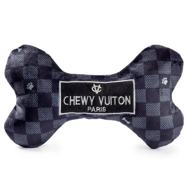 Chewy Vuiton Black Bones Squeaker