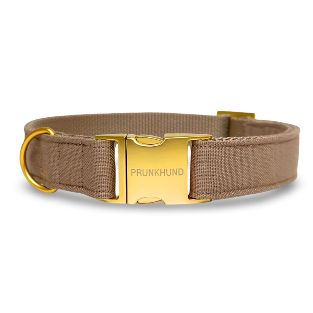 PRUNKHUND - Halsband Basic Tan