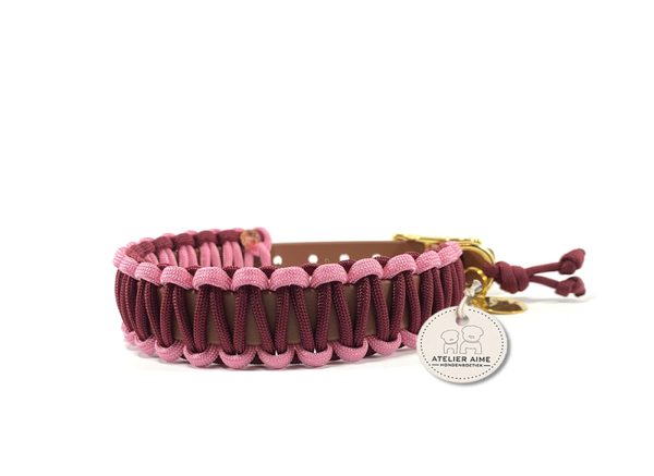 ATELIER AIME - Biothane Collar Burgundy Blush