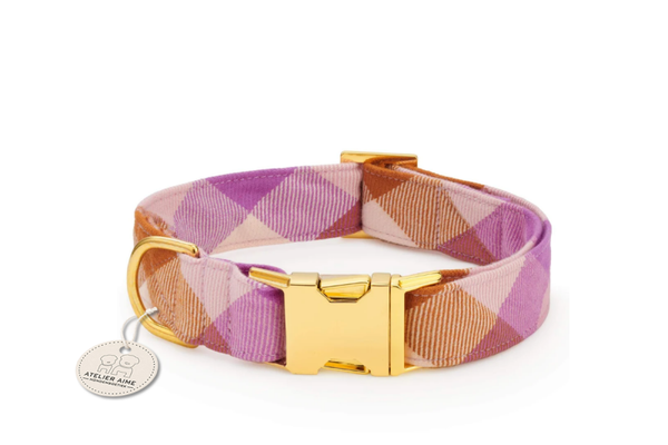 Bramble Plaid Fannel Dogcollar