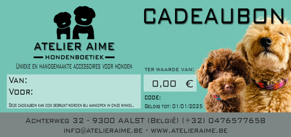 Cadeaubon Hondenboetiek Atelier Aimé