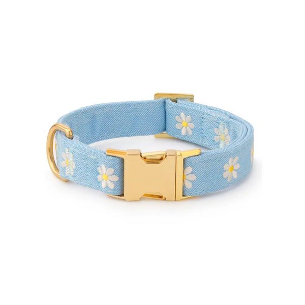 THE FOGGY DOG - Daisy Embrodered Dogcollar