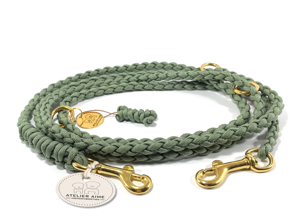 ATELIER AIME - Handvrije verstelbare gevlochten lijn Foggy Green
