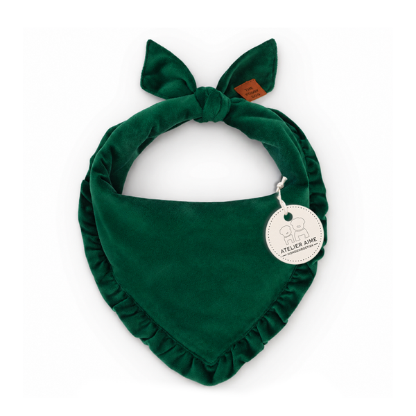 Forest Green Velvet Dogbandana