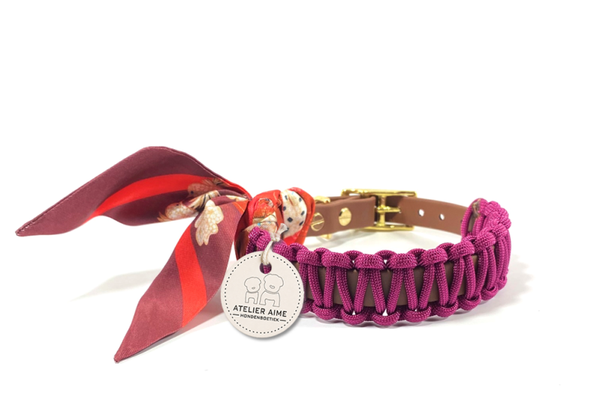 ATELIER AIME - Foulard Collar - Berry Bird