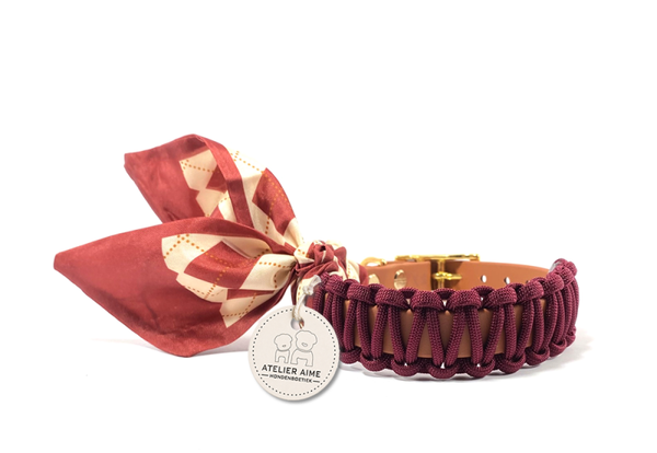 ATELIER AIME - Foulard collar - Burgundy