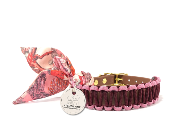 ATELIER AIME - Foulard collar - Burgundy Blush