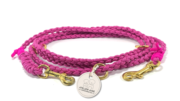 ATELIER AIME - Handvrije verstelbare gevlochten lijn Passion Pink