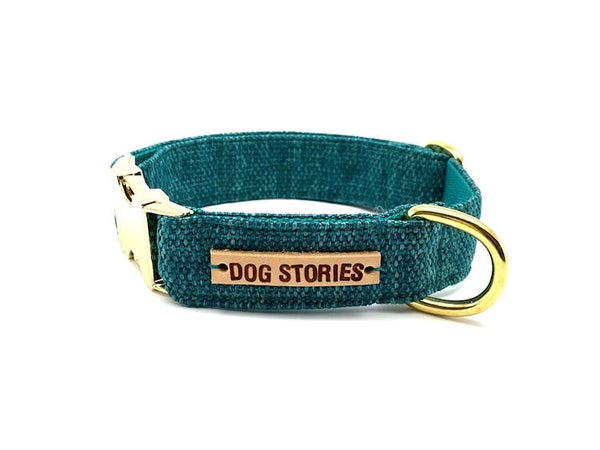 KOOPJE - Halsband Petrol canvas