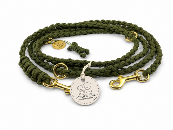 ATELIER AIME - Handvrije verstelbare gevlochten lijn Army Green